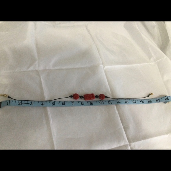 Vintage Red & Black Far East Hemp Cord Necklace with AGP Fasteners - Picture 2 of 7